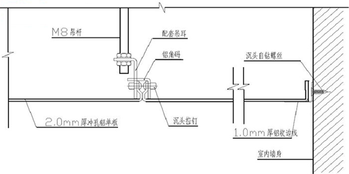 弧形鋁單板幕墻節點(diǎn)圖